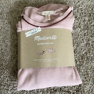 Madewell Piped Waffle Knit Pajama Set